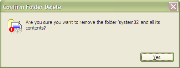 How to delete system32 in notepad
